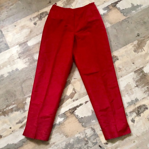 Talbots Pants - Red Talbots 100% silk high waist dress pants sz 2P Talbots Pants - Red Talbots 100% silk high waist dress pants sz 2P